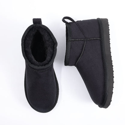 Women's Fuzzy Winter Boots with Soft Lining and Slip-On Design