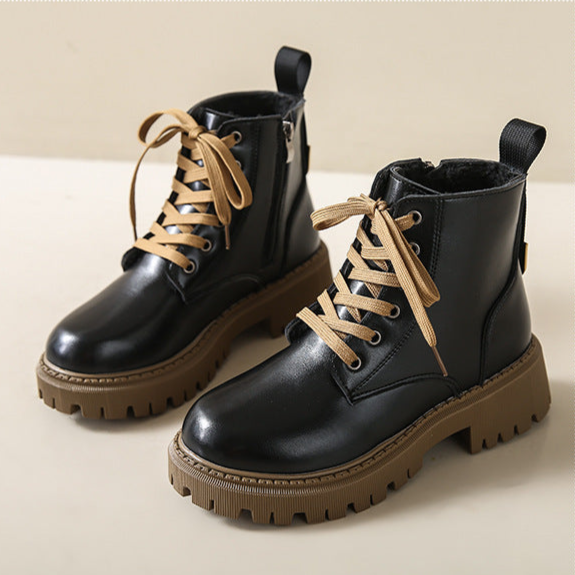 Women's Combat Boots with Lined Interior and Sturdy Design