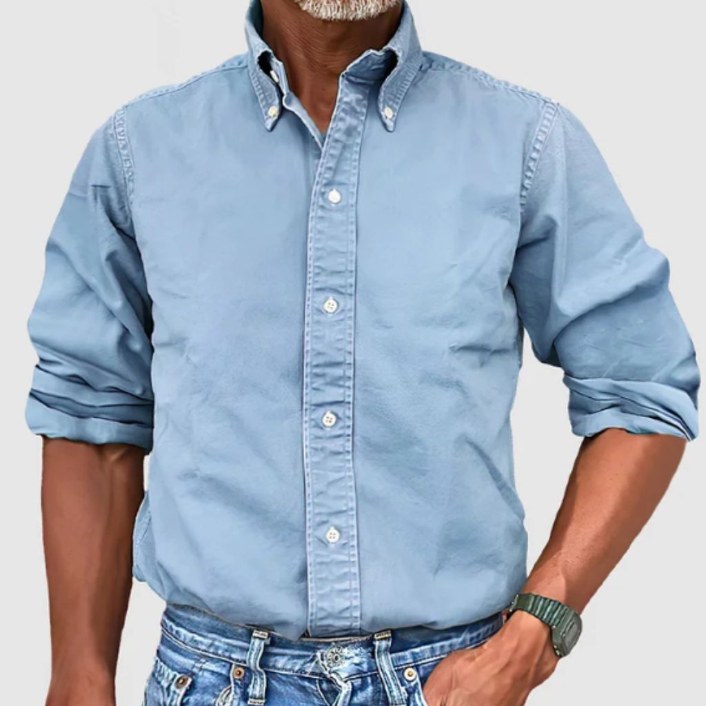 Nordisk Flair Mens Long Sleeve Shirt Regular Fit Breathable Material Button Closure