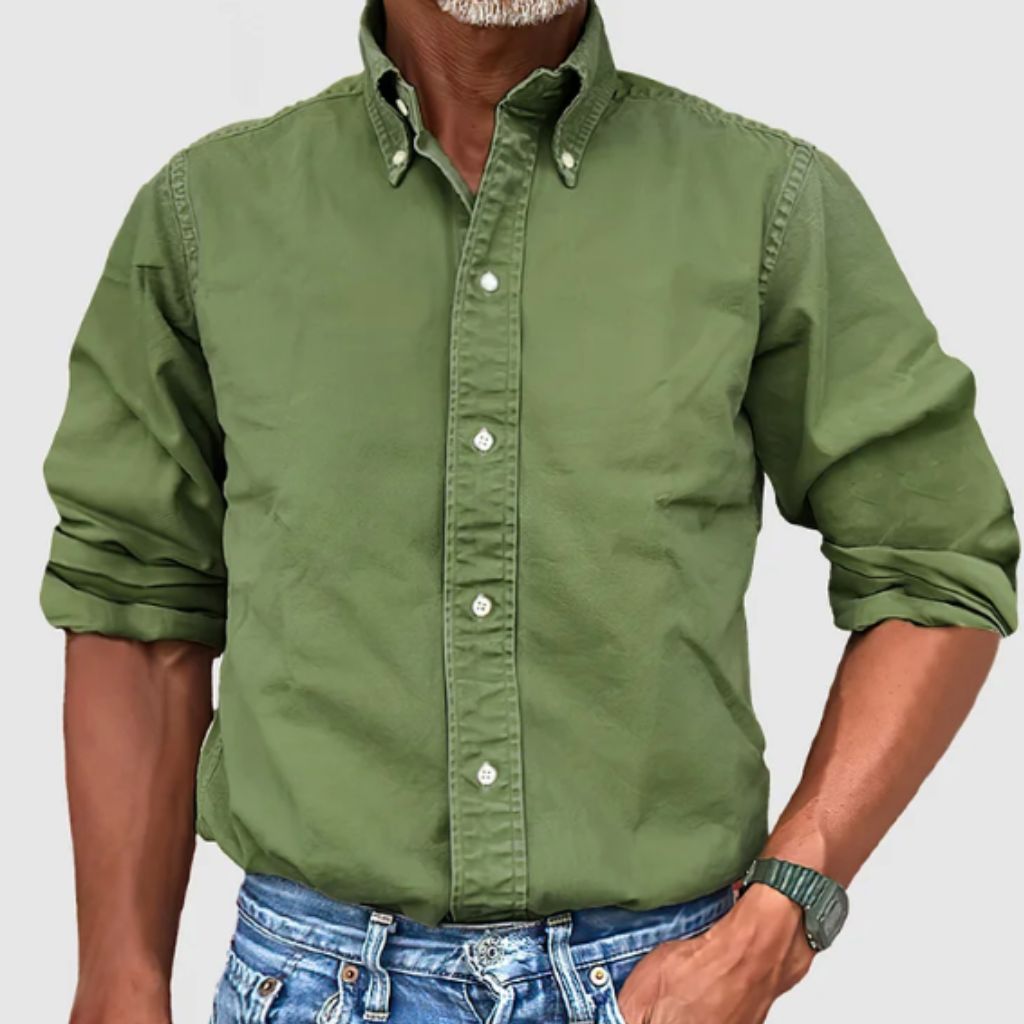 Nordisk Flair Mens Long Sleeve Shirt Regular Fit Breathable Material Button Closure