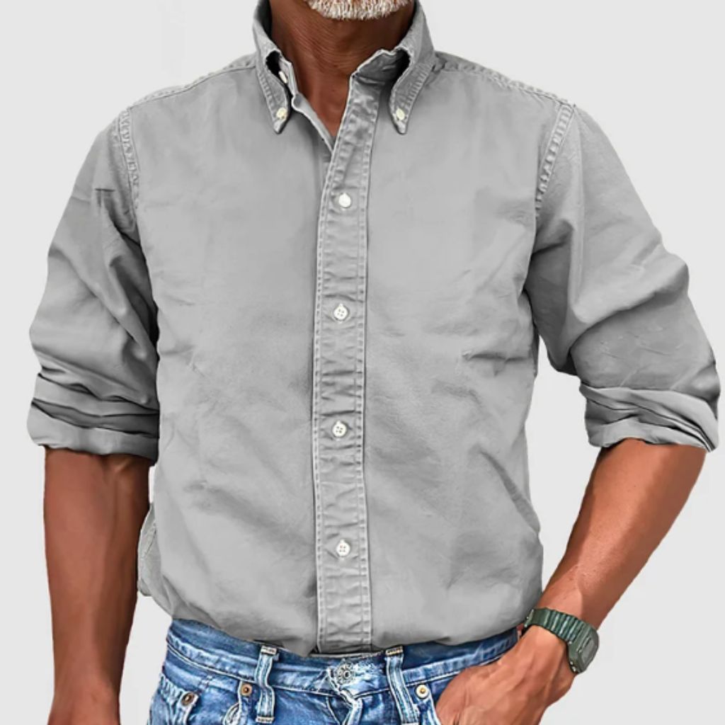 Nordisk Flair Mens Long Sleeve Shirt Regular Fit Breathable Material Button Closure