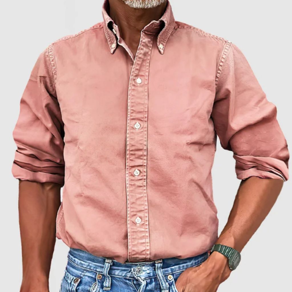 Nordisk Flair Mens Long Sleeve Shirt Regular Fit Breathable Material Button Closure