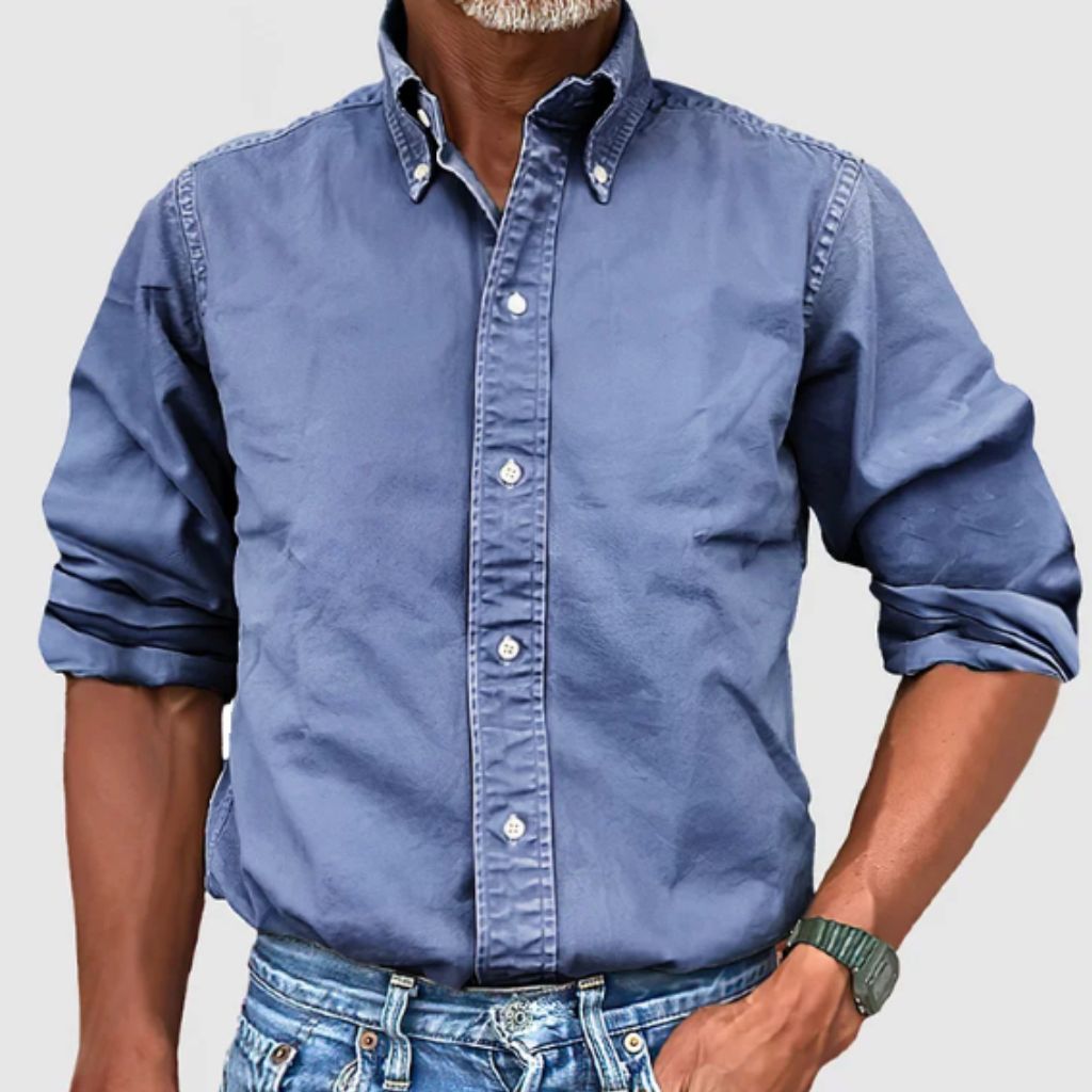 Nordisk Flair Mens Long Sleeve Shirt Regular Fit Breathable Material Button Closure