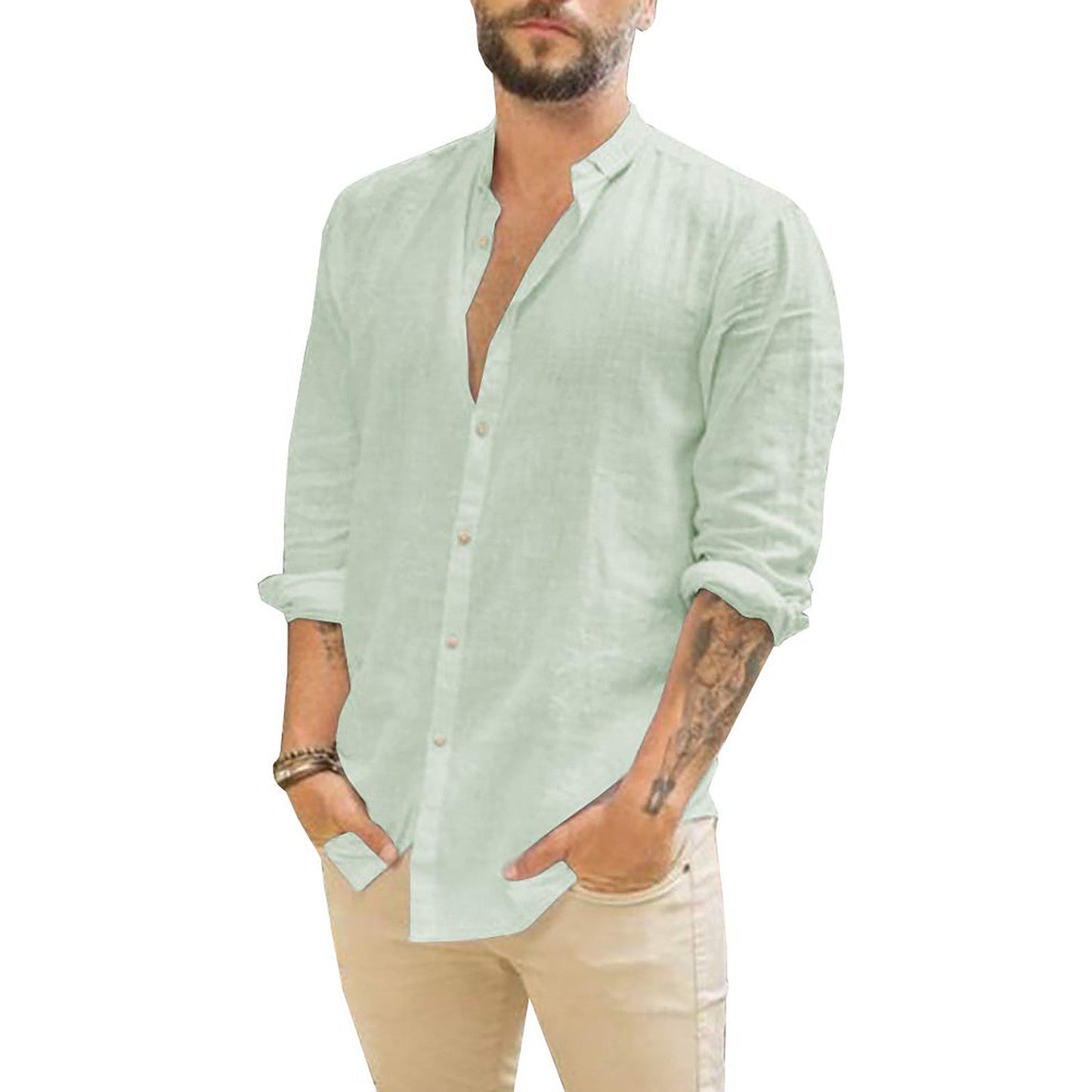 Damian | Solid linen shirt for men