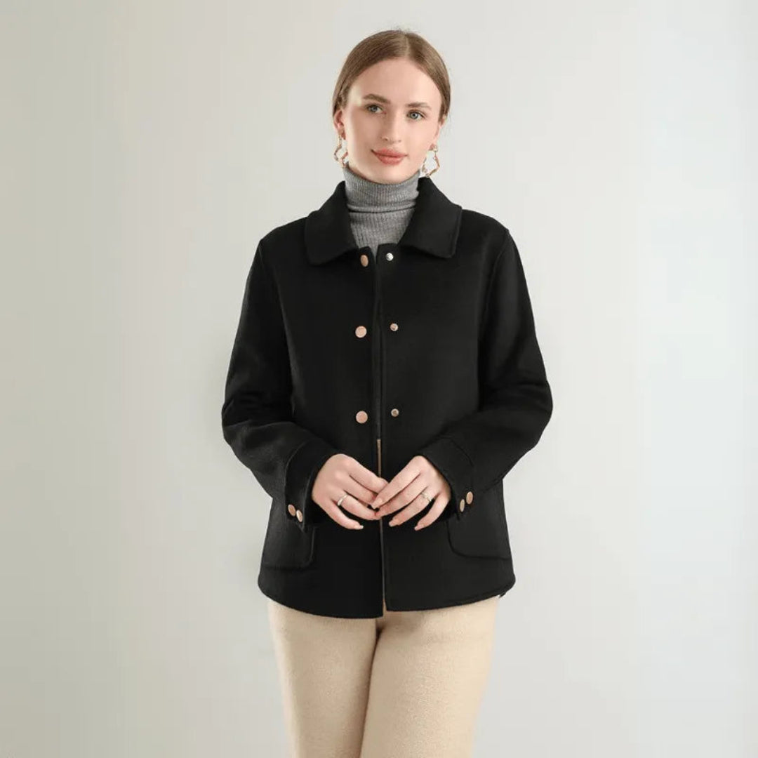 Double-sided wool coat for women