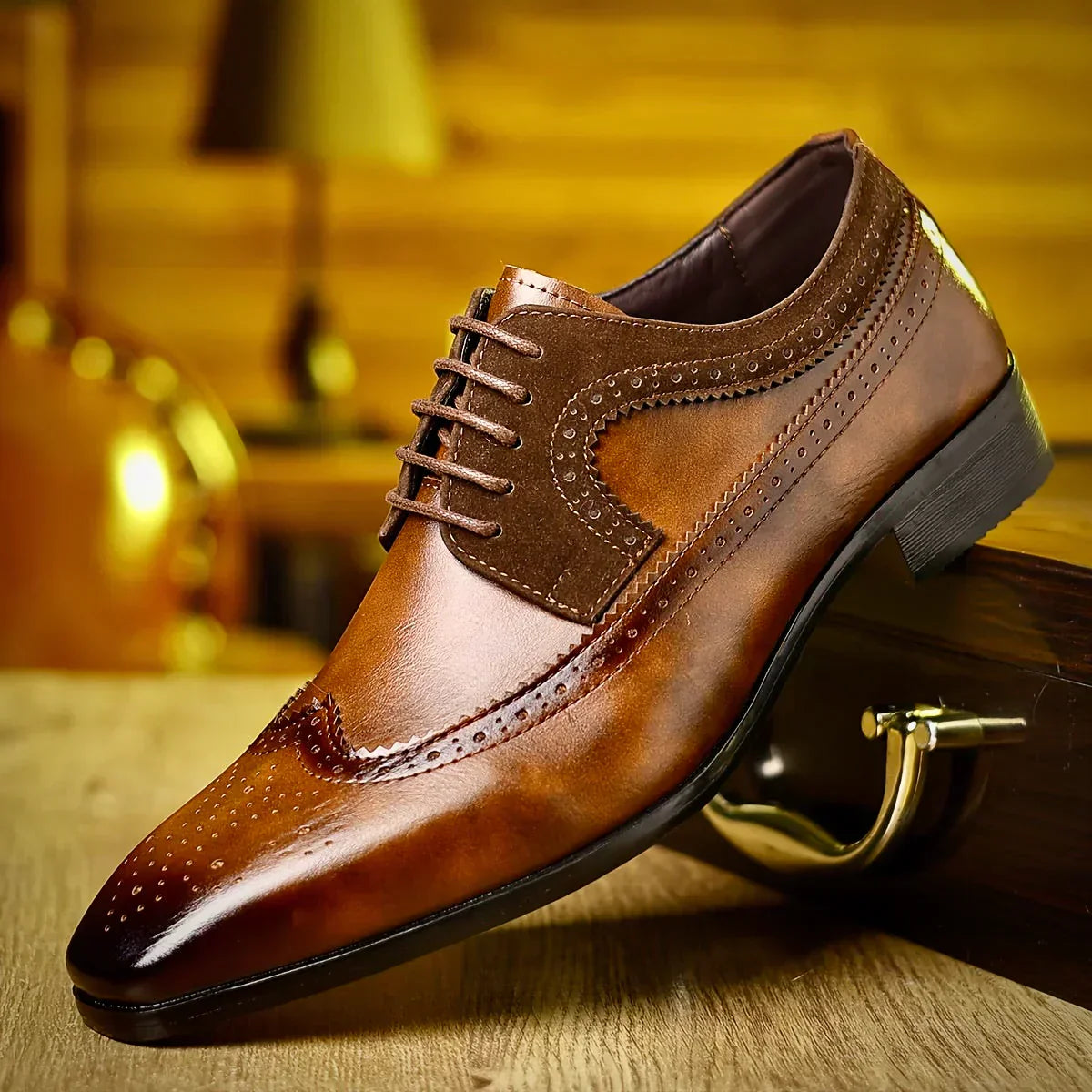 Men's Business Dress Shoes Elegant Low Cut Design For Professionals Comfort And Style
