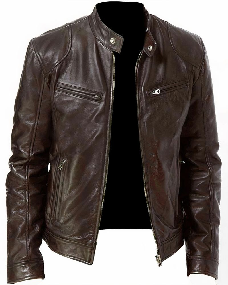 Mens Leather Motorcycle Jacket Erwan For Riders With Superior Protection And Sleek Design