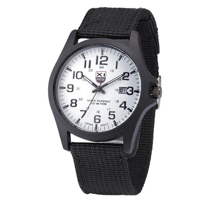 James Tactical Military Watch For Men Analog Display With Luminous Hands Durable Nylon Strap
