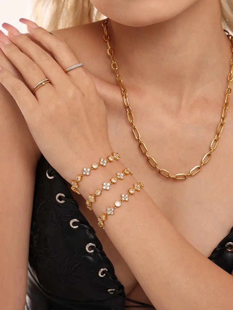 Stainless steel bracelet women with coating