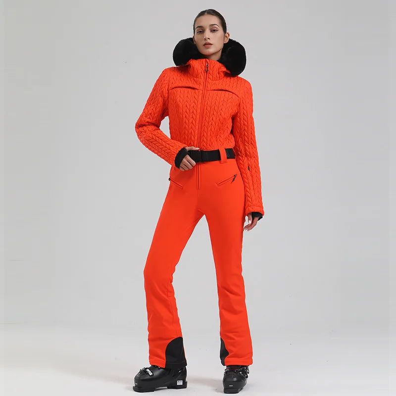 Thermal Insulated One Piece Ski Suit For Skiers And Snowboarders Slim Fit Comfort And Protection