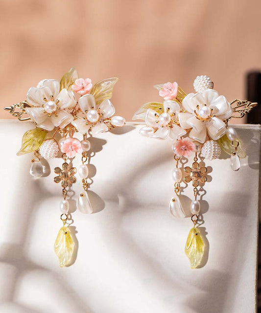 Élégante paire d'épingles à cheveux en alliage de perles et de fleurs de cerisier - TrendAura