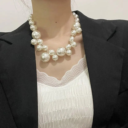 Liesel Chunky Pearl Necklace With Drop Detail For Women Timeless Luxury Statement Piece