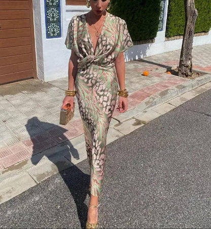 Beatrix | Elegant Midi Dress for Women with Twisted V-Neck