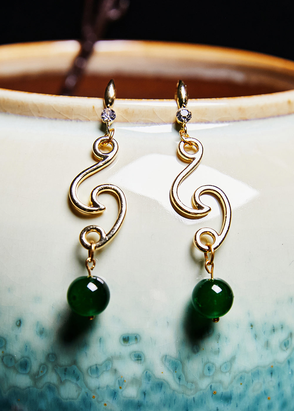Boucles d'oreilles longues à pampilles turquoise élégantes - TrendAura