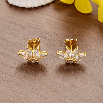 Elegant crystal stud earrings for women