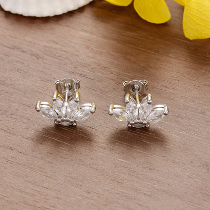 Elegant crystal stud earrings for women