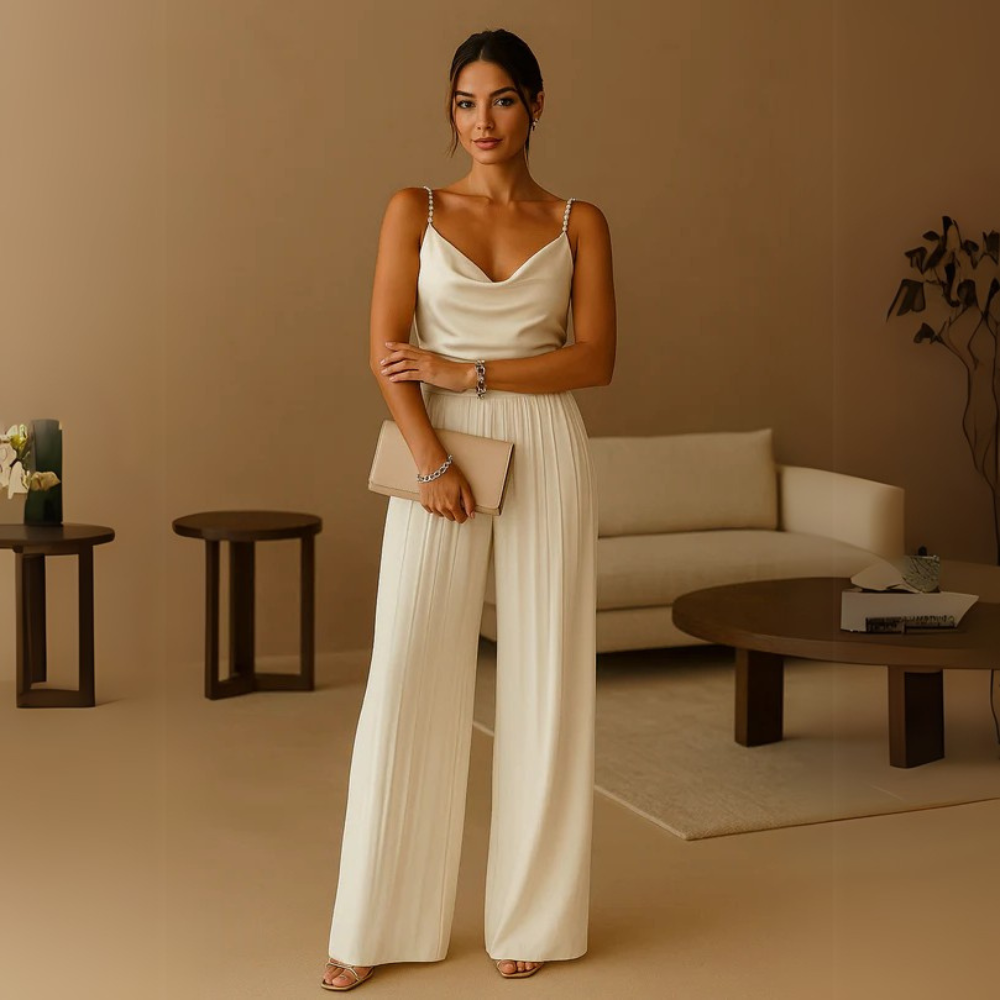 Elegant women's jumpsuit with wide leg