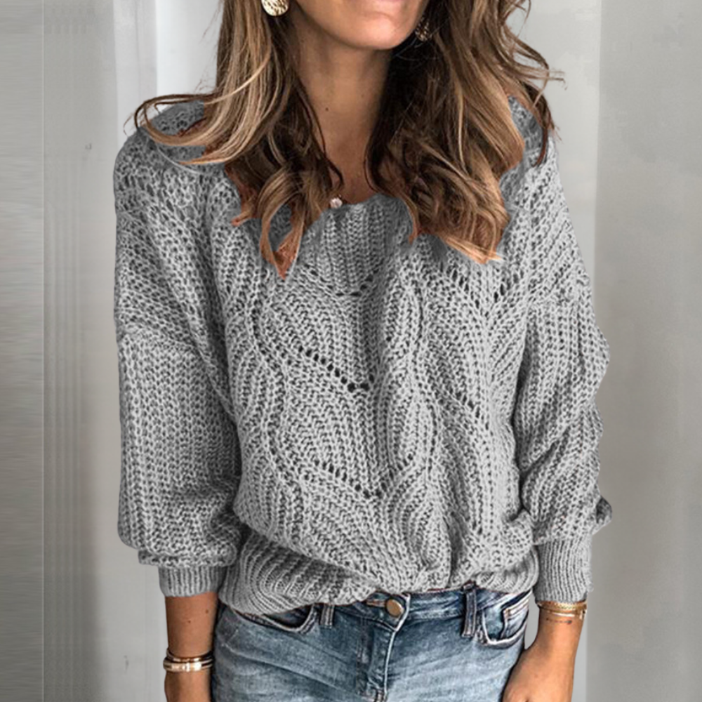Elegant women's knitted sweater