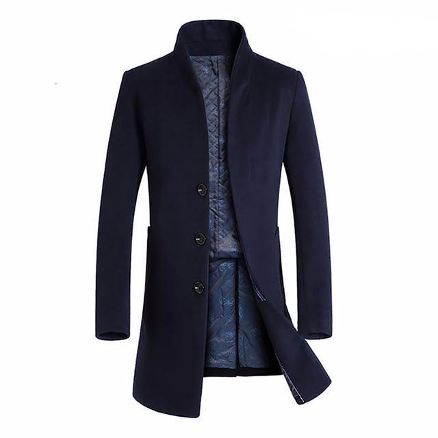 Elegant men's overcoat made of wool