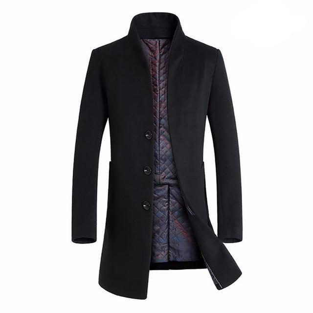 Elegant men's overcoat made of wool