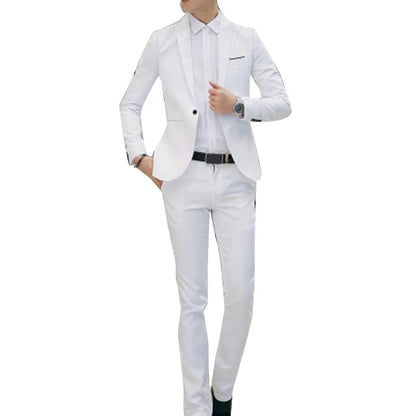 Elegant men's suit with blazer and trousers