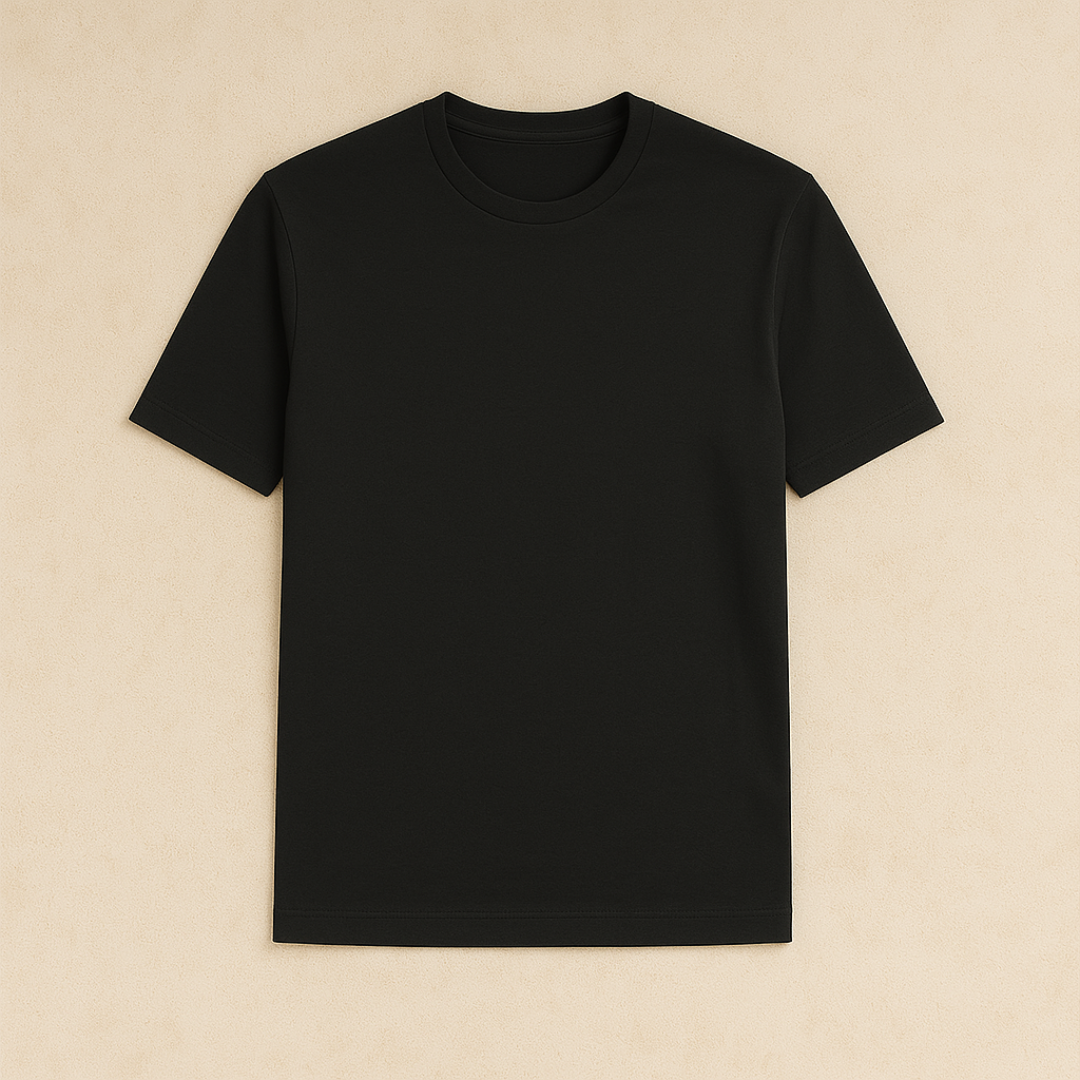 Elegant cotton blend crewneck T-shirt