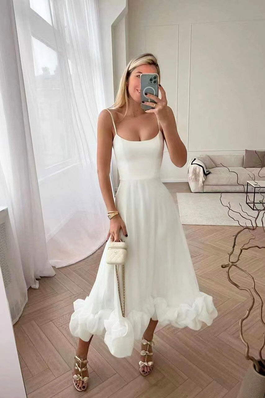 Elegant women's dress for wedding guests