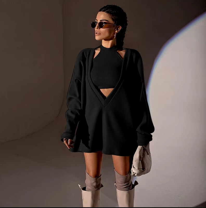 Elegant Ribbed Set made of High-Quality Cotton