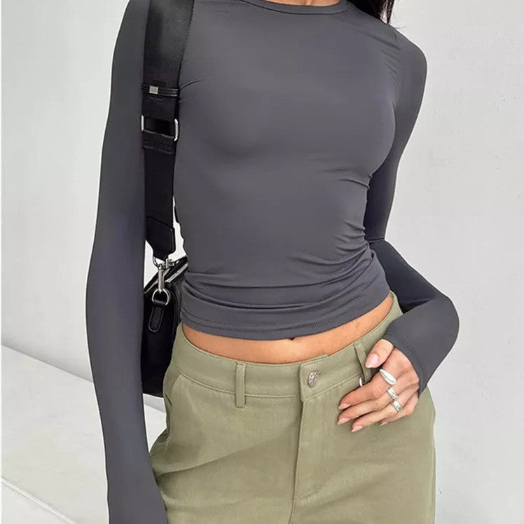 Elegant long-sleeve shirt for women made of high-quality material