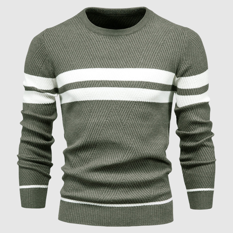 Roberto Russo Eleganza Quotidiana Striped Knit Sweater For Men Premium Everyday Luxury