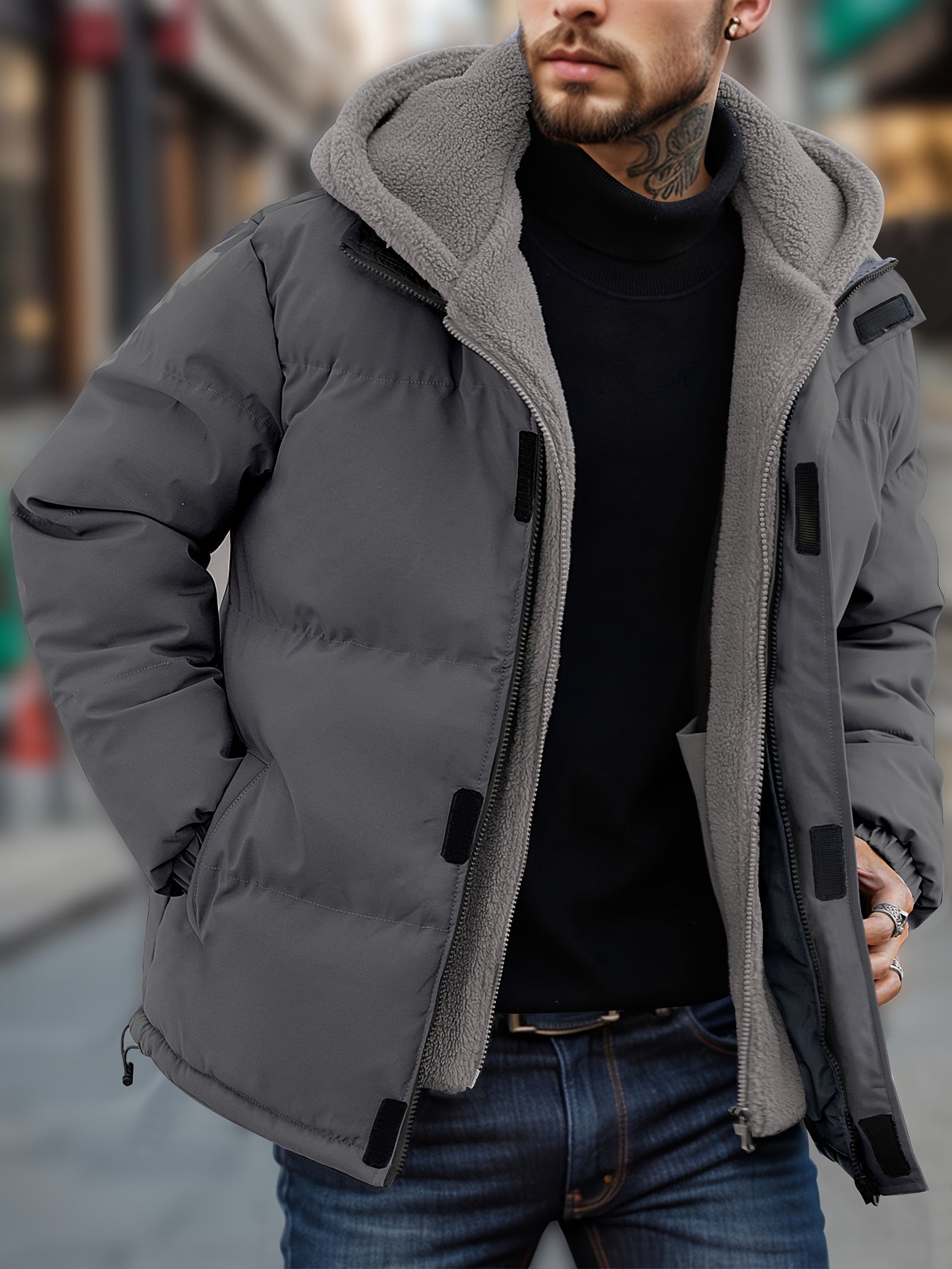 Warmer puffer winter jacket