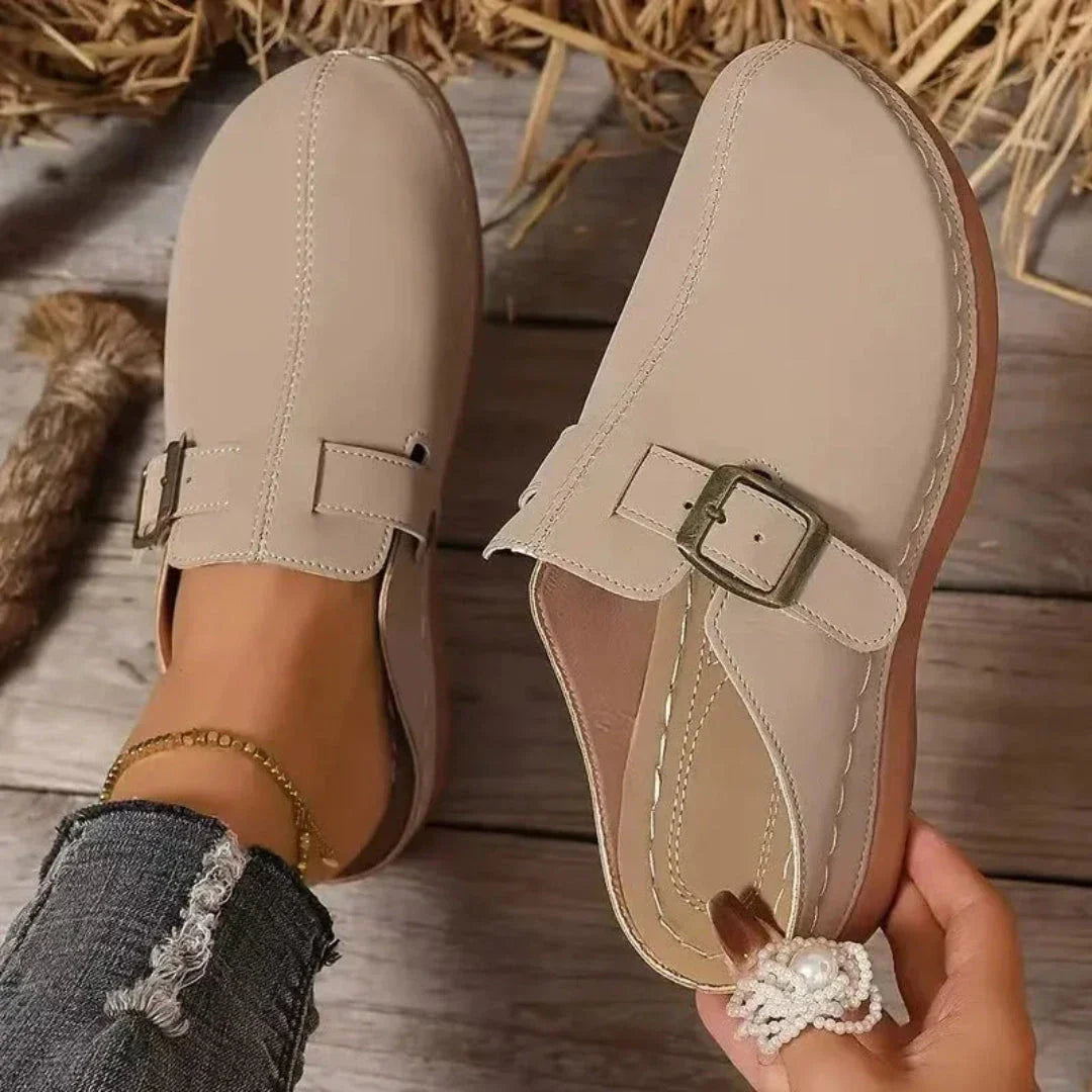 Eliza Buckle Mule Sandals