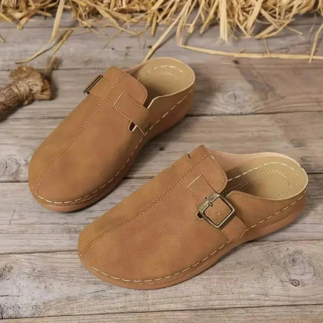 Eliza Buckle Mule Sandals