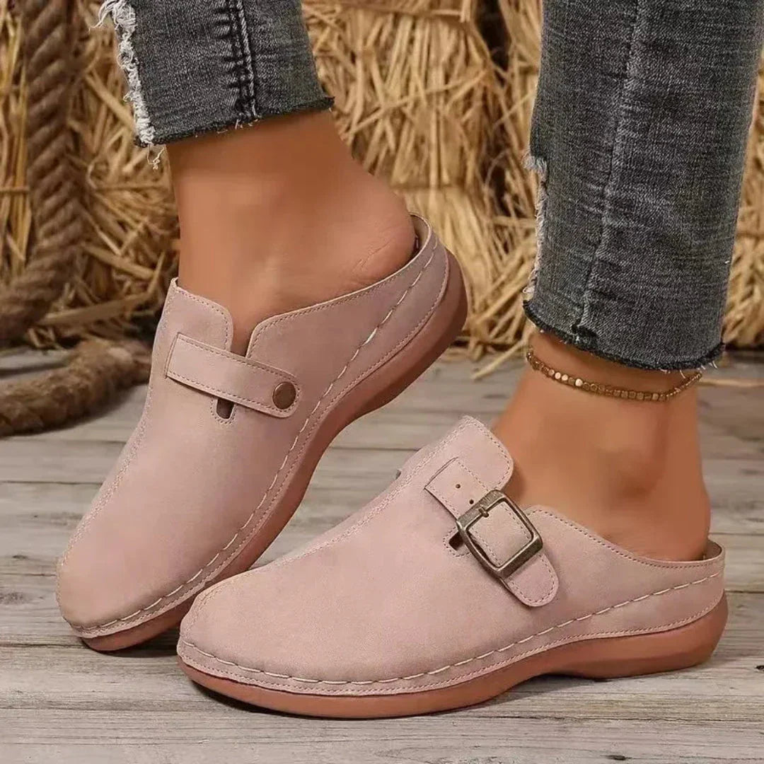 Eliza Buckle Mule Sandals