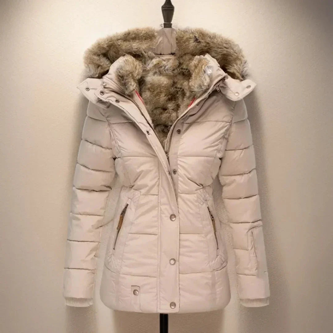 Eliza Faux Fur Hooded Puffer Jacket
