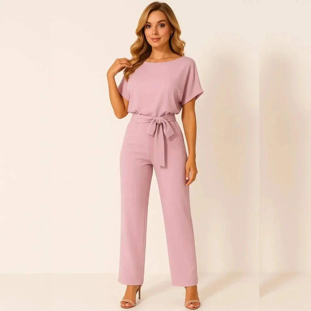 Elle Belted Wide Leg Jumpsuit