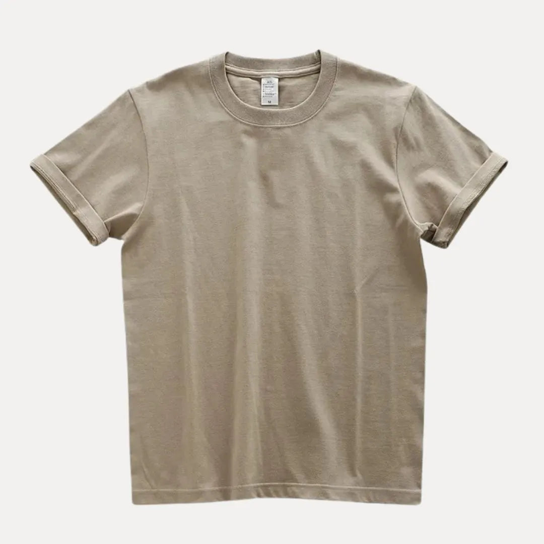 Ellis Classic Crewneck Tee Cotton Tee For Smart Casual Look With Relaxed Fit And Ribbed Collar