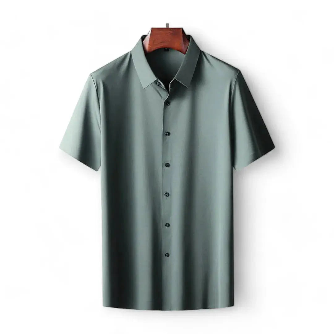 Emerson Langford Short Sleeve Button Front Casual Shirt Teal Men's Wardrobe Essential Buy 3 Get 2 Free