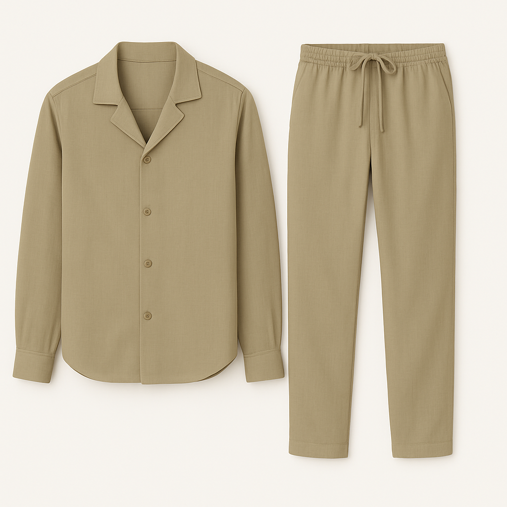 Mens Linen Set Ultra Breathable Premium Linen For Men Summer Comfort With Cuban Collar And Polished Look