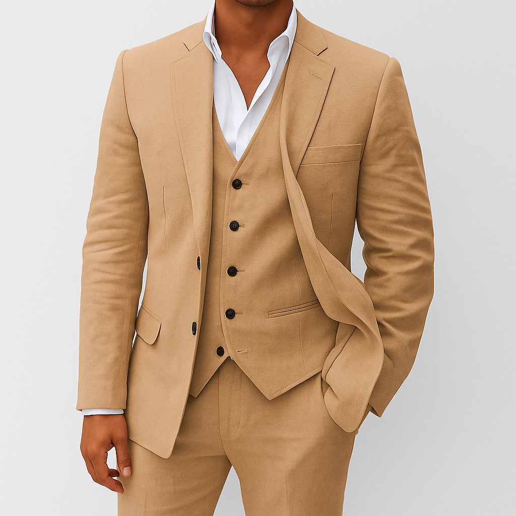 Three-piece linen suit for men - Oscar