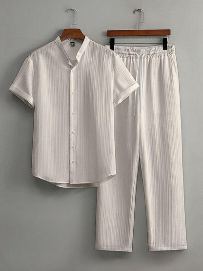 Relaxed Summer Set – Short-Sleeve Shirt and Loose Pants