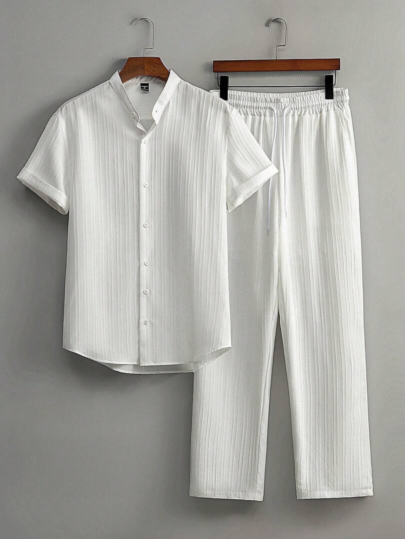 Relaxed Summer Set – Short-Sleeve Shirt and Loose Pants