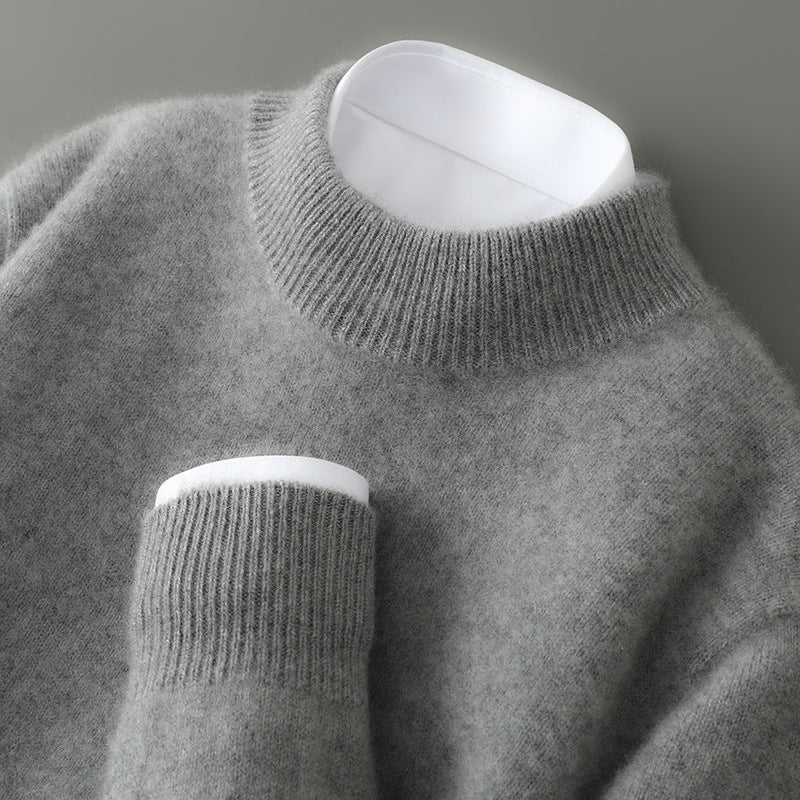 Enzo Conti Cashmere Sweater For Men By TrendAura Luxuriously Soft Knit With Tailored Layering Collar