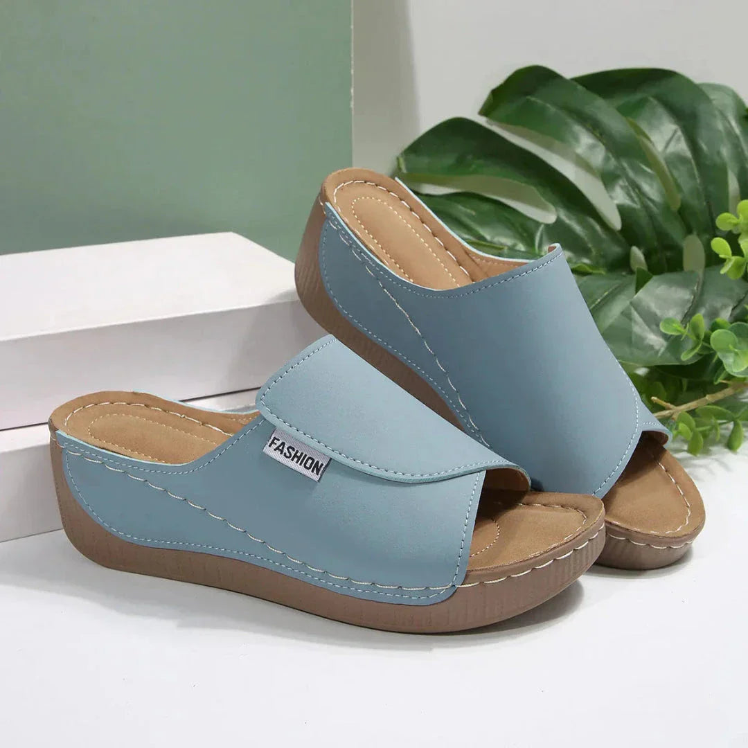 Erica Open-Toe Slip-On Cushioned Sandals