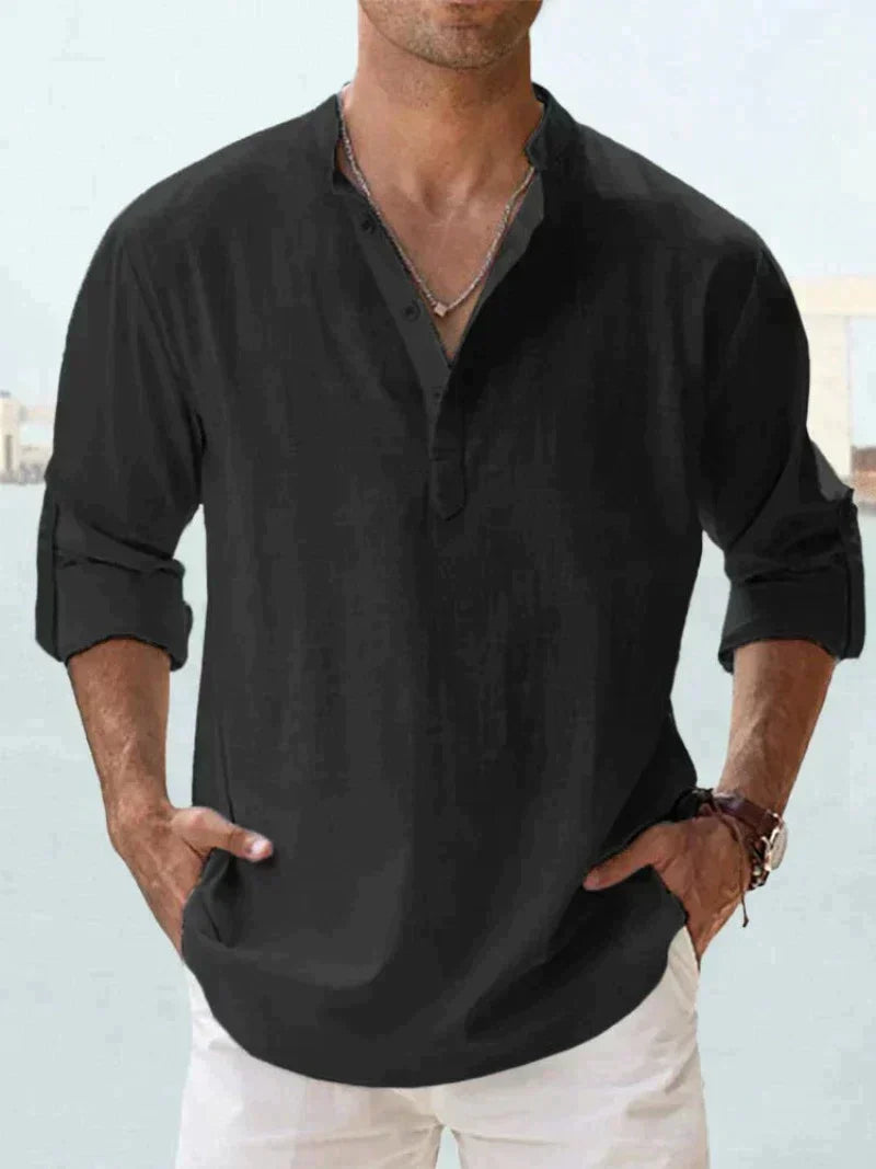 Marco Linen Shirt For Men Breathable Lightweight Everyday Essential Timeless Style