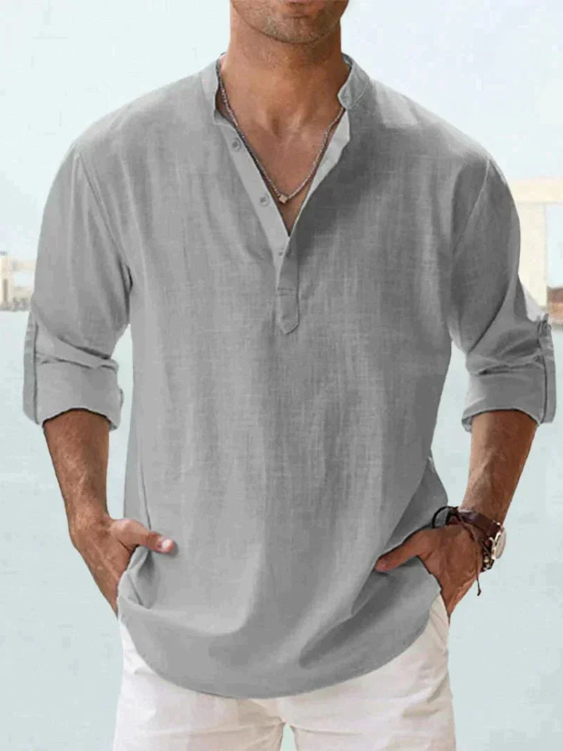 Marco Linen Shirt For Men Breathable Lightweight Everyday Essential Timeless Style