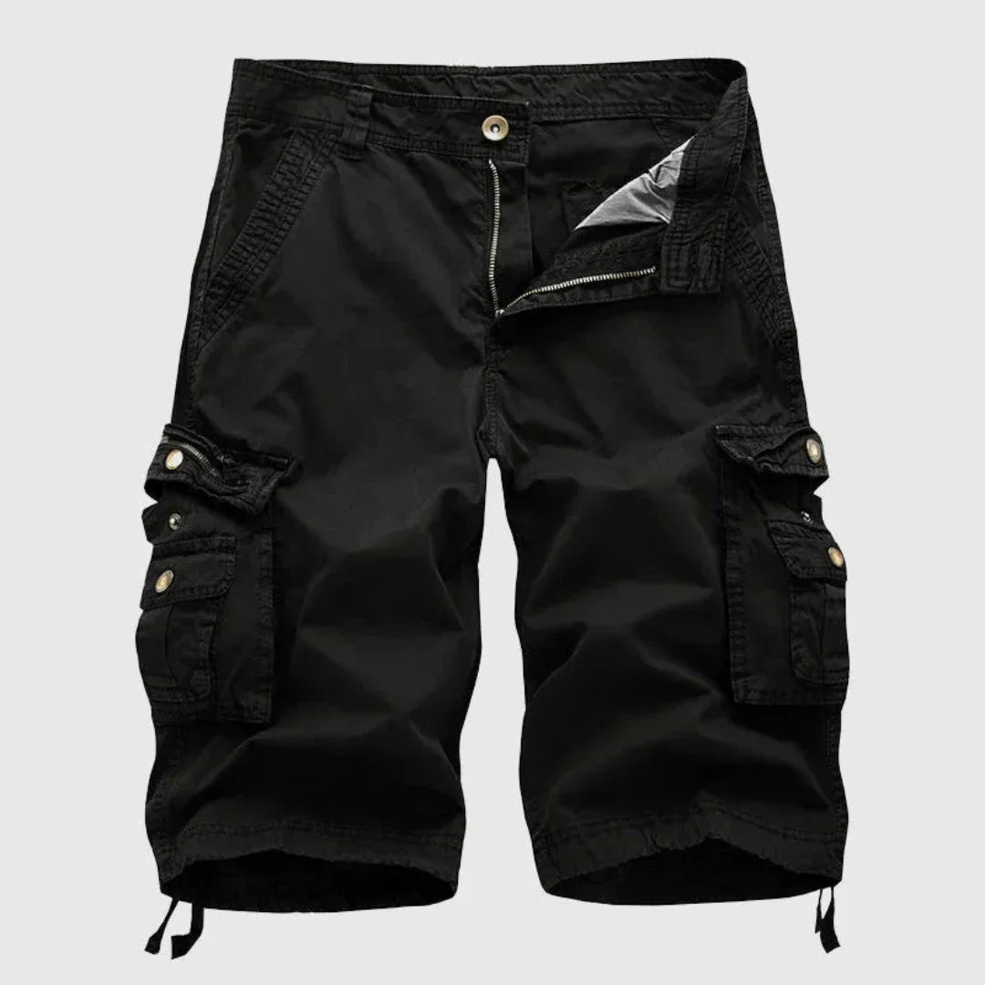 Ernest Men's Multi Pocket Cargo Shorts Durable Cotton Breathable Relaxed Fit for Summer Adventure