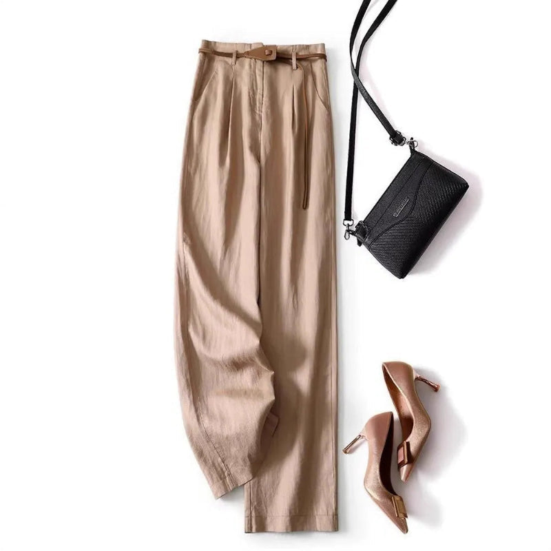 Esme Pleated-Belt Trousers