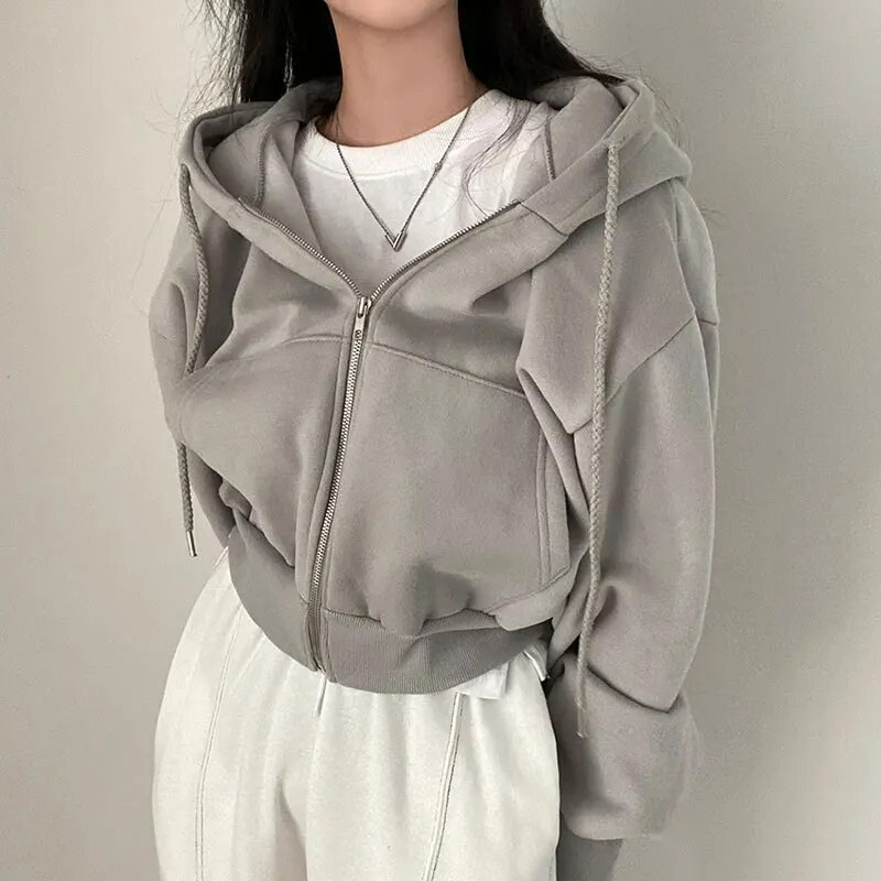 Womens Oversized Zip Up Hoodie With Plush Interior For Ultra Cozy Casual Chic Everyday Wear
