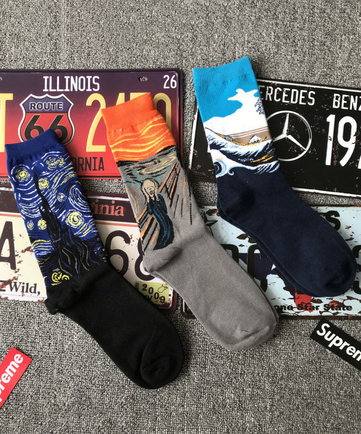 Chaussettes mi-mollet en jacquard à motifs de dessins animés européens et américains - TrendAura